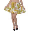 Tetris Camouflage Desert Velvet Skater Skirt View1