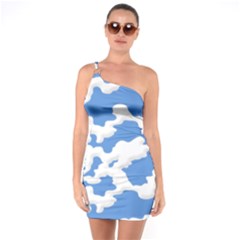 Cloud Lines One Soulder Bodycon Dress by jumpercat