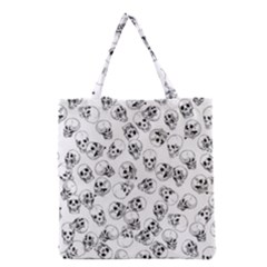 A Lot Of Skulls White Grocery Tote Bag by jumpercat