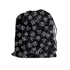 A Lot Of Skulls Black Drawstring Pouches (extra Large)