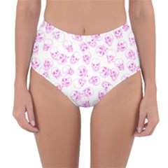 A Lot Of Skulls Pink Reversible High-waist Bikini Bottoms by jumpercat