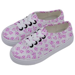 A Lot Of Skulls Pink Kids  Classic Low Top Sneakers