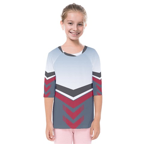 Modern Shapes Kids  Quarter Sleeve Raglan Tee by jumpercat