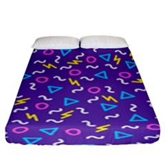 Retro Wave 1 Fitted Sheet (king Size)