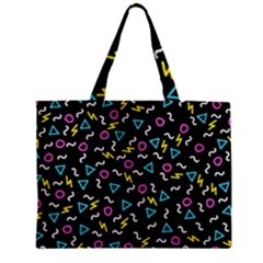 Retro Wave 3 Zipper Mini Tote Bag