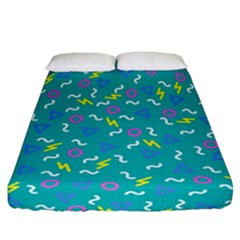 Retro Wave 4 Fitted Sheet (california King Size)