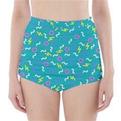 Retro Wave 4 High-waisted Bikini Bottoms