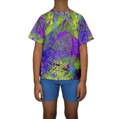 Ink Splash 02 Kids  Short Sleeve Swimwear