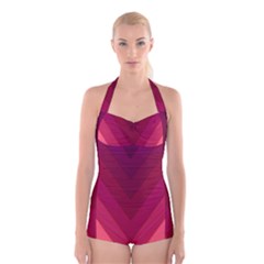 Tri 02 Boyleg Halter Swimsuit 