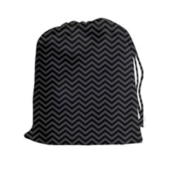 Dark Chevron Drawstring Pouches (XXL)