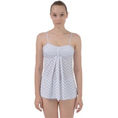 Light Chevron Babydoll Tankini Set by jumpercat