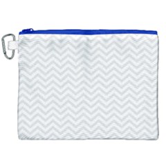 Light Chevron Canvas Cosmetic Bag (xxl) by jumpercat