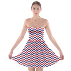 Navy Chevron Strapless Bra Top Dress by jumpercat