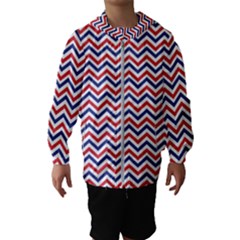 Navy Chevron Hooded Wind Breaker (kids) by jumpercat