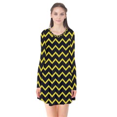 Yellow Chevron Flare Dress by jumpercat