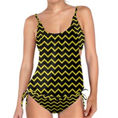 Yellow Chevron Tankini Set by jumpercat