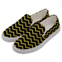 Yellow Chevron Men s Canvas Slip Ons View2