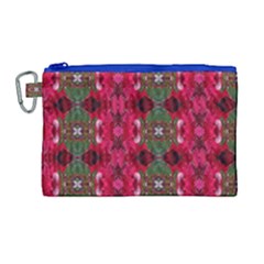 Christmas Colors Wrapping Paper Design Canvas Cosmetic Bag (large)