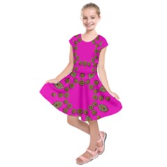 Sweet Hearts In  Decorative Metal Tinsel Kids  Short Sleeve Dress by pepitasart