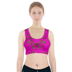 Sweet Hearts In  Decorative Metal Tinsel Sports Bra With Pocket by pepitasart