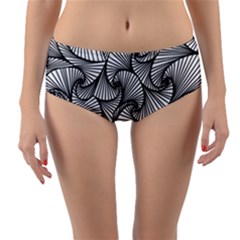 Fractal Sketch Light Reversible Mid-waist Bikini Bottoms by jumpercat