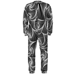 Fractal Sketch Dark Onepiece Jumpsuit (men)  by jumpercat