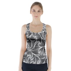 Fractal Sketch Dark Racer Back Sports Top by jumpercat