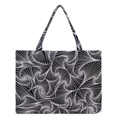 Fractal Sketch Dark Medium Tote Bag by jumpercat