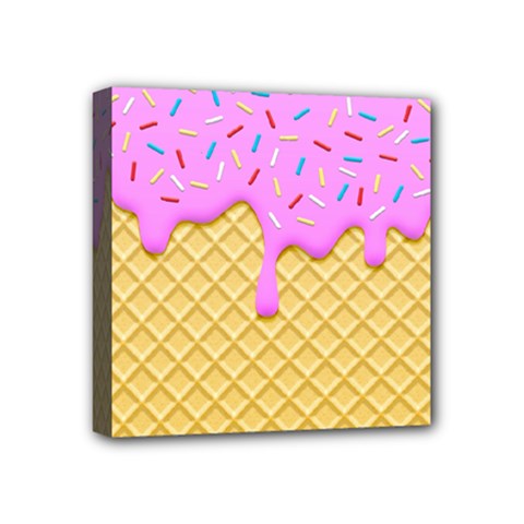 Strawberry Ice Cream Mini Canvas 4  X 4  by jumpercat