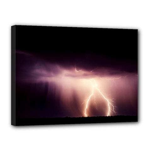 Storm Weather Lightning Bolt Canvas 16  X 12  by BangZart