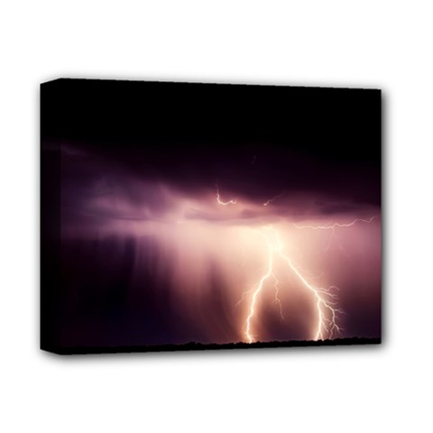 Storm Weather Lightning Bolt Deluxe Canvas 14  X 11  by BangZart