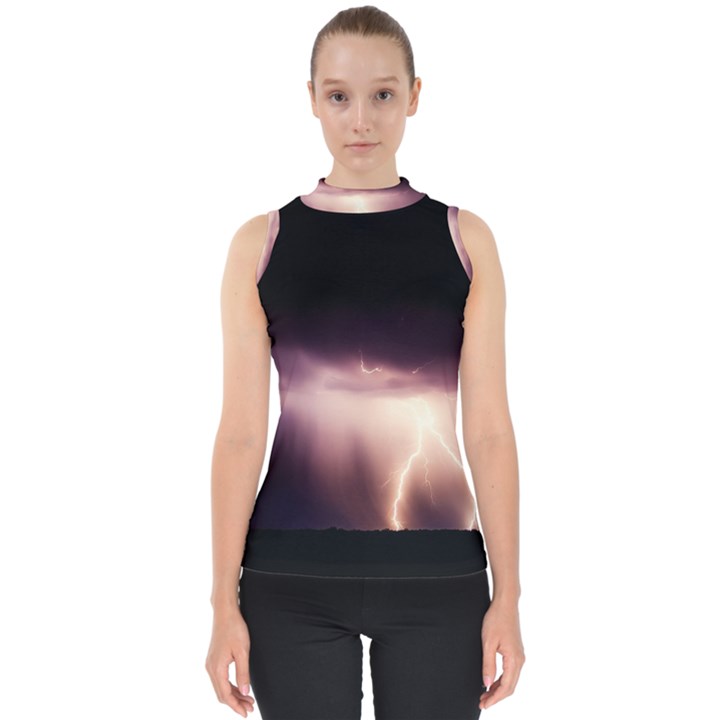 Storm Weather Lightning Bolt Shell Top