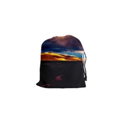 India Sunset Sky Clouds Mountains Drawstring Pouches (xs) 