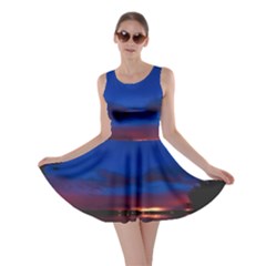 Canada Lake Night Evening Stars Skater Dress by BangZart