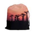 Baobabs Trees Silhouette Landscape Drawstring Pouches (XXL) View1