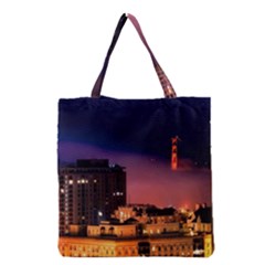 San Francisco Night Evening Lights Grocery Tote Bag