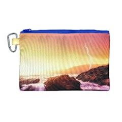 California Sea Ocean Pacific Canvas Cosmetic Bag (large) by BangZart