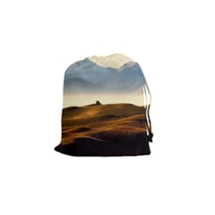 Landscape Mountains Nature Outdoors Drawstring Pouches (small) 