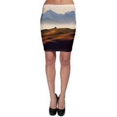 Landscape Mountains Nature Outdoors Bodycon Skirt by BangZart