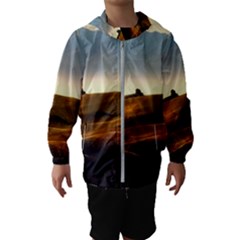 Landscape Mountains Nature Outdoors Hooded Wind Breaker (kids) by BangZart