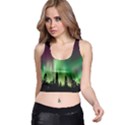 Aurora Borealis Northern Lights Racer Back Crop Top View1