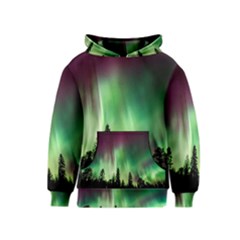 Aurora Borealis Northern Lights Kids  Pullover Hoodie