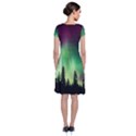 Aurora Borealis Northern Lights Short Sleeve Front Wrap Dress View2