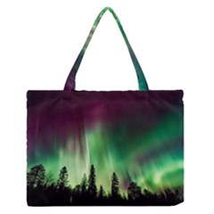 Aurora Borealis Northern Lights Zipper Medium Tote Bag