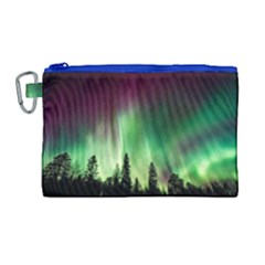 Aurora Borealis Northern Lights Canvas Cosmetic Bag (Large)