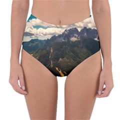 Italy Valley Canyon Mountains Sky Reversible High-waist Bikini Bottoms