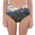 Italy Valley Canyon Mountains Sky Reversible High-Waist Bikini Bottoms View1