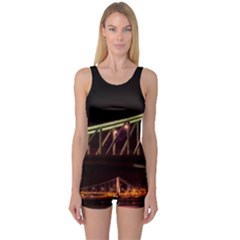 Budapest Hungary Liberty Bridge One Piece Boyleg Swimsuit