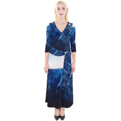 Yosemite National Park California Quarter Sleeve Wrap Maxi Dress