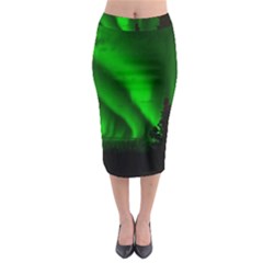 Aurora Borealis Northern Lights Midi Pencil Skirt by BangZart